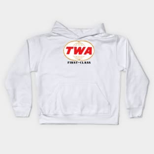 Vintage Metallic style TWA logo First Class Kids Hoodie